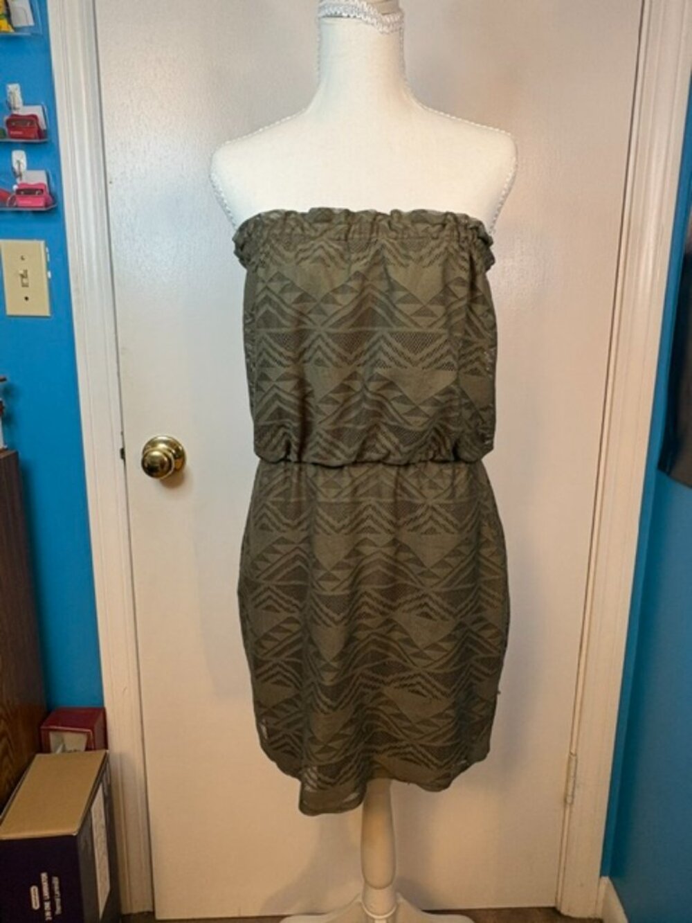 City Triangles Green Lace Dress